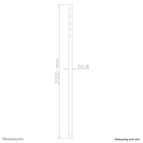 Neomounts FPMA-CP200 Verlengbuis TV-beugel plafond - h 200 cm - Image 3