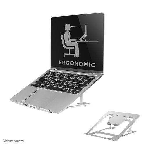 Neomounts NSLS085SILVER Laptopstandaard 10-17" - opvouwbaar - compact - universeel - Image 1