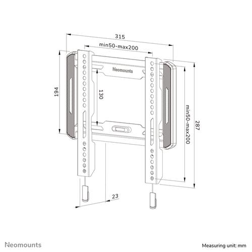 Neomounts WL30-550BL12 TV-beugel wand 24-65" - ultra-vlak - Easy Install - Image 7