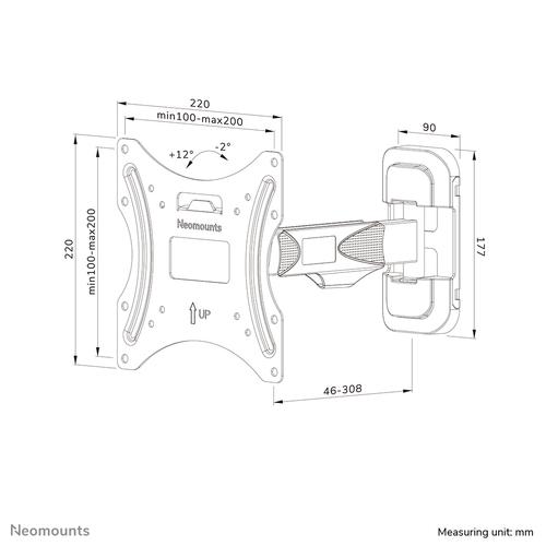 Neomounts WL40-540BL12 TV-beugel wand 32-55" - full motion - Easy Install - Image 9