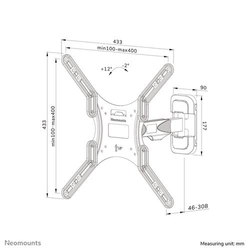 Neomounts WL40-540BL14 TV-beugel wand 32-55" - full motion - Easy Install - Image 8