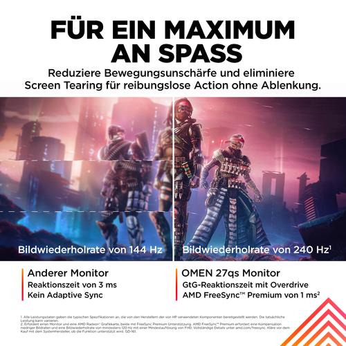 OMEN by HP 27 inch QHD 240 Hz gaming monitor - OMEN 27qs - Image 4