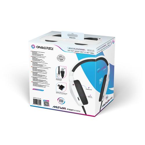 Oniverse Meteor Headset Bedraad Hoofdband Gamen Wit - Image 2