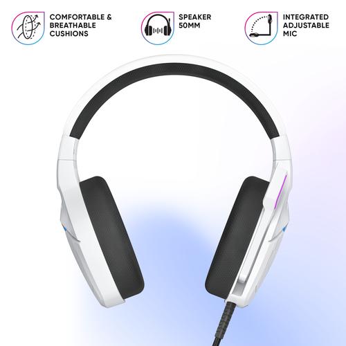 Oniverse Meteor Headset Bedraad Hoofdband Gamen Wit - Image 5