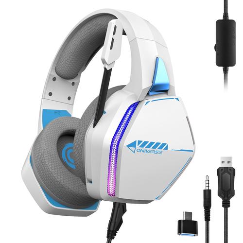 Oniverse Nebula Headset Bedraad Hoofdband Gamen USB Type-A Wit - Image 1