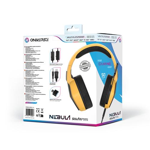 Oniverse Nebula Headset Bedraad Hoofdband Gamen USB Type-A Zwart, Geel - Image 8