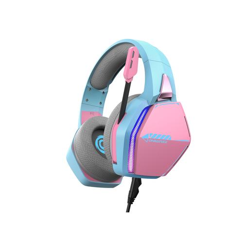 Oniverse Nebula Headset Bedraad Hoofdband Gamen USB Type-A Cyaan, Roze - Image 2