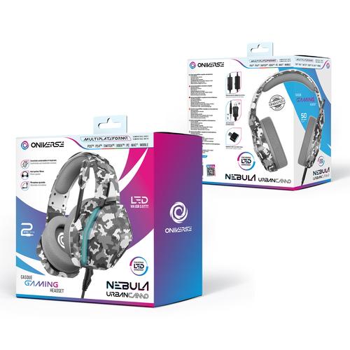 Oniverse Nebula Headset Bedraad Hoofdband Gamen USB Type-A Camouflage - Image 5