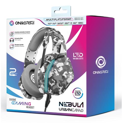 Oniverse Nebula Headset Bedraad Hoofdband Gamen USB Type-A Camouflage - Image 7