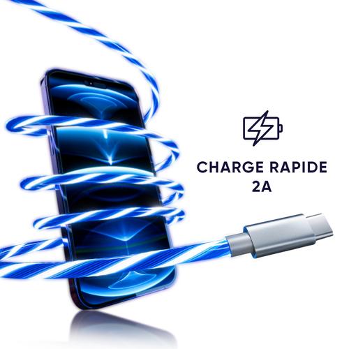 Oniverse ONICAB1-CTYPEC2-LED USB-kabel 2 m USB A USB C Blauw, Zilver - Image 5