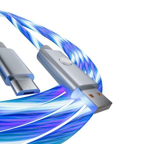 Oniverse ONICAB1-MICUSB2-WHT USB-kabel 2 m USB A Micro-USB B Blauw, Zilver - Image 5