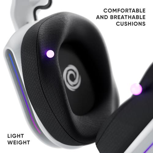 Oniverse Polaris Headset Bedraad en draadloos Hoofdband Gamen USB Type-C / USB Type-A Bluetooth Zwart, Wit - Image 7