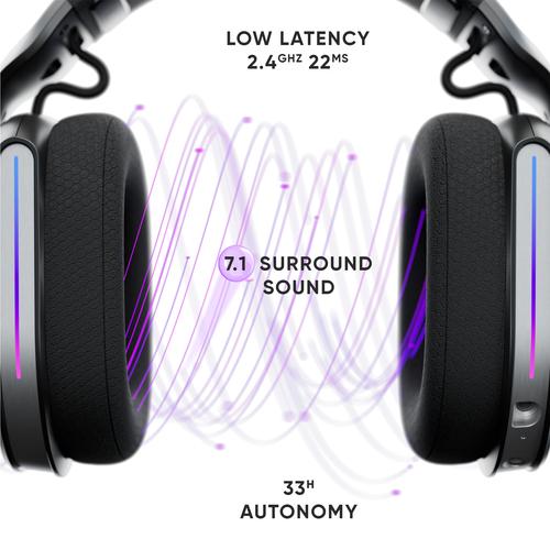 Oniverse Polaris Headset Bedraad en draadloos Hoofdband Gamen USB Type-C / USB Type-A Bluetooth Zwart - Image 5
