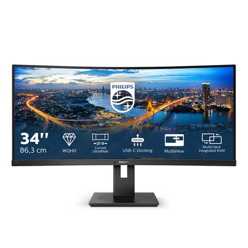 Philips B Line 346B1C/00 computer monitor 86,4 cm (34") 3440 x 1440 Pixels Quad HD LCD Zwart - Image 1