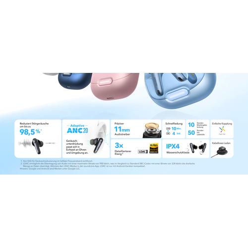 Soundcore Liberty 4 NC Hoofdtelefoons Draadloos In-ear Oproepen/muziek Bluetooth Zwart - Image 4