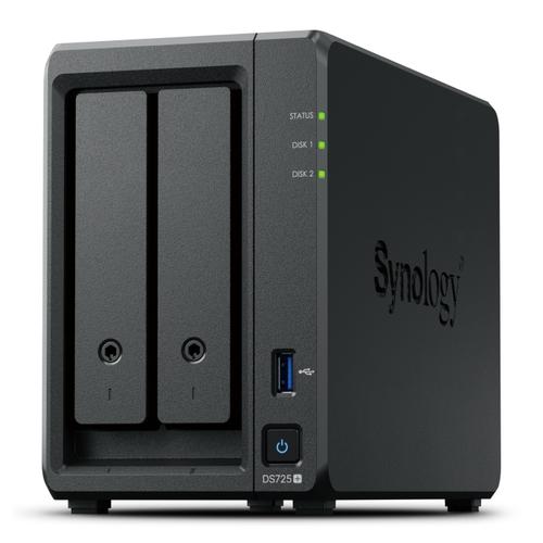 Synology DiskStation DS725+ data-opslag-server NAS Ryzen Embedded R1600 4 GB DDR4 0 TB Zwart - Image 1