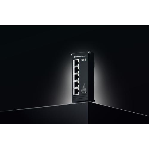 Teltonika NETWORKS TSF010 Flat Ethernet Switch Unmanaged Fast Ethernet (10/100) DIN rail Zwart - Image 7