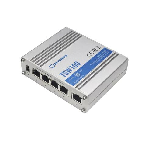 Teltonika TSW100 netwerk-switch Gigabit Ethernet (10/100/1000) Power over Ethernet (PoE) Blauw, Metallic - Image 3