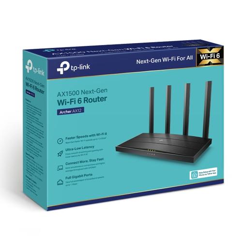 TP-Link Archer AX12 draadloze router Fast Ethernet Dual-band (2.4 GHz / 5 GHz) Zwart - Image 4