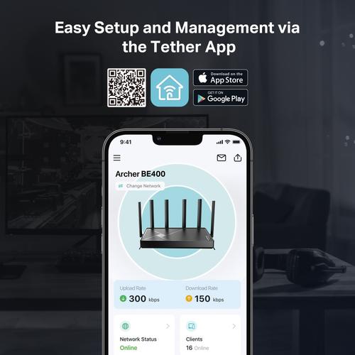 TP-Link Archer BE400 draadloze router 2.5 Gigabit Ethernet Dual-band (2.4 GHz / 5 GHz) Zwart - Image 8