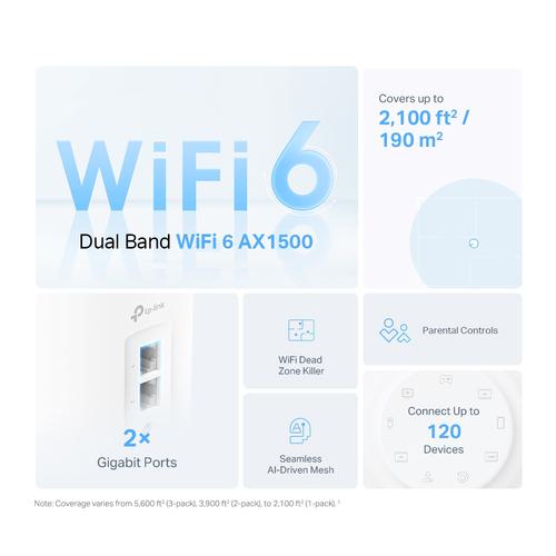 TP-Link Deco X10 Dual-band (2.4 GHz / 5 GHz) Wi-Fi 6 (802.11ax) Wit 2 Intern - Image 2