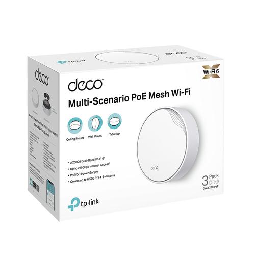 TP-Link DECO X50-PoE(3-PACK) Dual-band (2.4 GHz / 5 GHz) Wi-Fi 6 (802.11ax) Wit 2 Intern - Image 6
