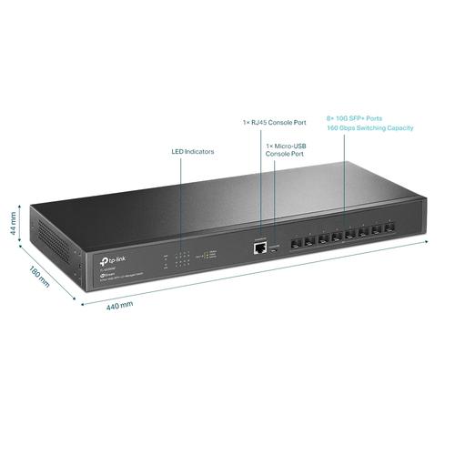 TP-Link Omada SX3008F netwerk-switch Managed L2/L3 Zwart - Image 4