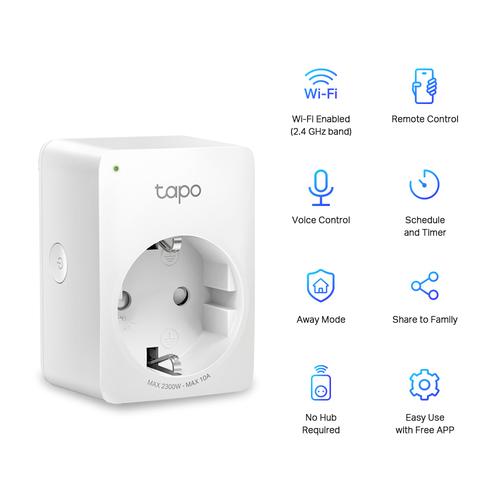 TP-Link Tapo P100 (4-pack) smart plug 2300 W Wit - Image 2