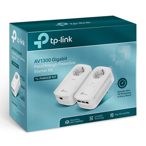 TP-Link TL-PA8033P KIT PowerLine-netwerkadapter 1300 Mbit/s Ethernet LAN Wit 2 stuk(s) - Image 3