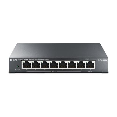 TP-Link TL-RP108GE netwerk-switch Managed L2 Gigabit Ethernet (10/100/1000) Power over Ethernet (PoE) Zwart - Image 1