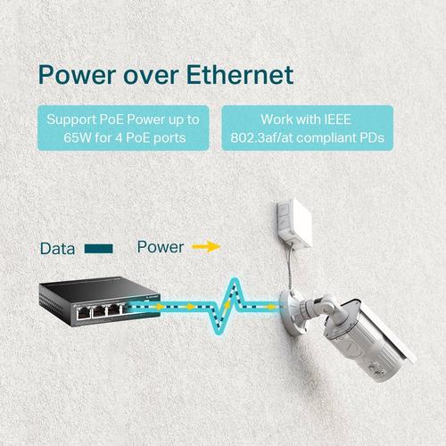 TP-Link TL-SG1005P netwerk-switch Unmanaged Gigabit Ethernet (10/100/1000) Power over Ethernet (PoE) Zwart - Image 3