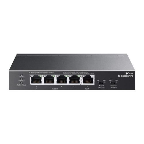 TP-Link TL-SG1005P-PD netwerk-switch Gigabit Ethernet (10/100/1000) Power over Ethernet (PoE) Zwart - Image 1