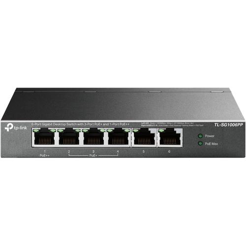 TP-Link TL-SG1006PP netwerk-switch Unmanaged Gigabit Ethernet (10/100/1000) Power over Ethernet (PoE) Grijs