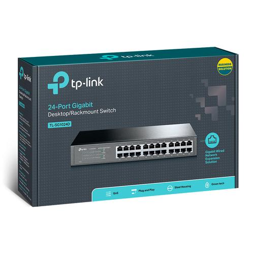 TP-Link TL-SG1024D netwerk-switch Unmanaged Gigabit Ethernet (10/100/1000) Grijs - Image 4