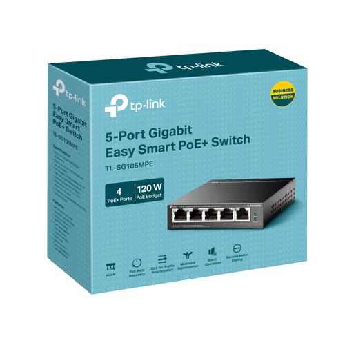 TP-Link TL-SG105MPE netwerk-switch L2 Gigabit Ethernet (10/100/1000) Power over Ethernet (PoE) Zwart - Image 3