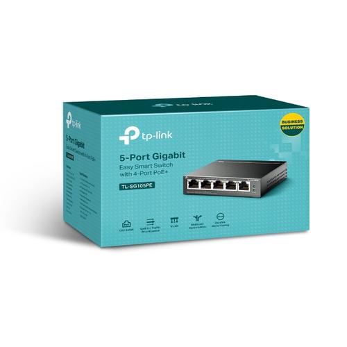 TP-Link TL-SG105PE netwerk-switch Managed L2 Gigabit Ethernet (10/100/1000) Power over Ethernet (PoE) Zwart - Image 4