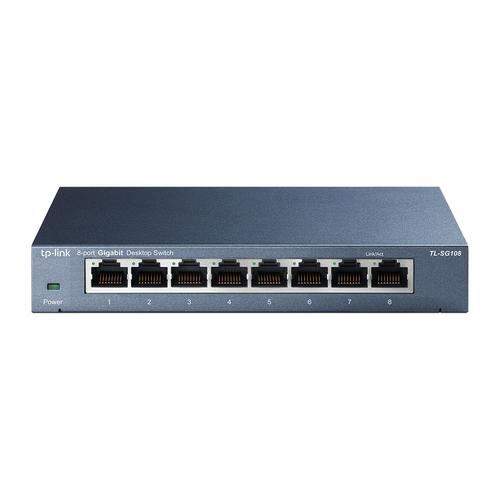 TP-Link TL-SG108 netwerk-switch Unmanaged L2 Gigabit Ethernet (10/100/1000) Zwart - Image 1