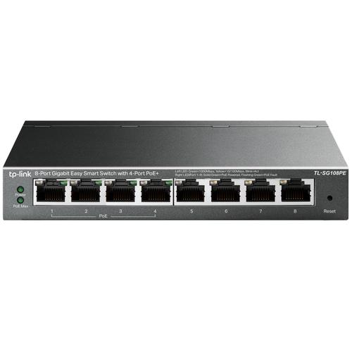 TP-Link TL-SG108PE netwerk-switch Managed L2 Gigabit Ethernet (10/100/1000) Power over Ethernet (PoE) Zwart