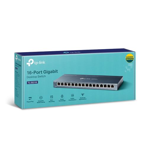 TP-Link TL-SG116 netwerk-switch Unmanaged Gigabit Ethernet (10/100/1000) Zwart - Image 4
