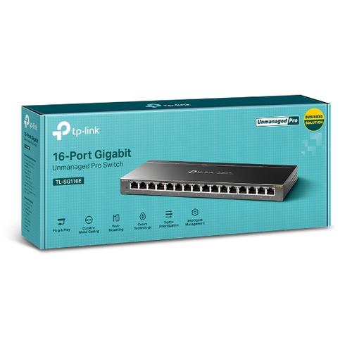 TP-Link TL-SG116E Unmanaged L2 Gigabit Ethernet (10/100/1000) Zwart - Image 3