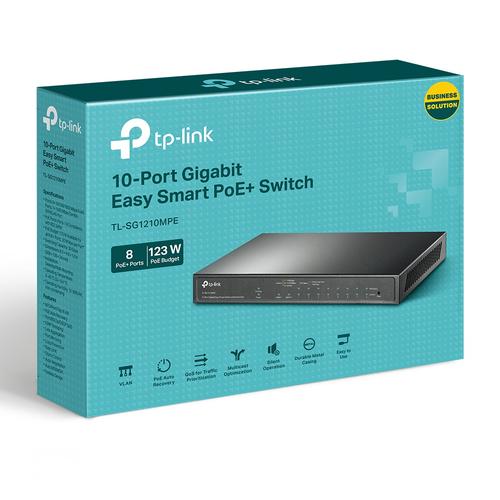 TP-Link TL-SG1210MPE netwerk-switch Managed L2 Gigabit Ethernet (10/100/1000) Power over Ethernet (PoE) Zwart - Image 4