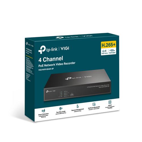 TP-Link VIGI NVR1004H-4P Netwerk Video Recorder (NVR) Zwart - Image 5