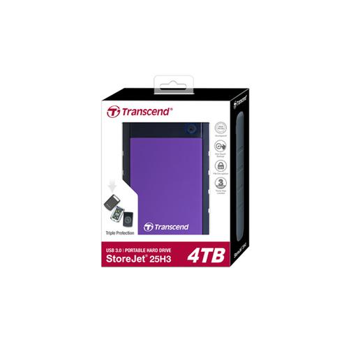 Transcend StoreJet 25H3 externe harde schijf 4 TB 2.5" USB 3.2 Gen 1 (3.1 Gen 1) Zwart, Paars - Image 3