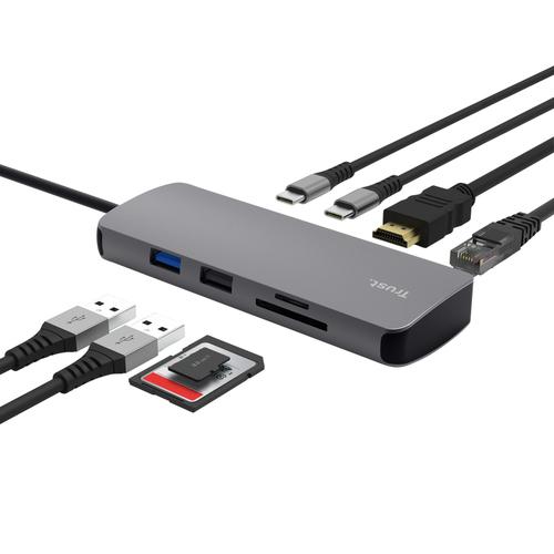Trust 25672 interface hub USB Type-C Grijs - Image 2