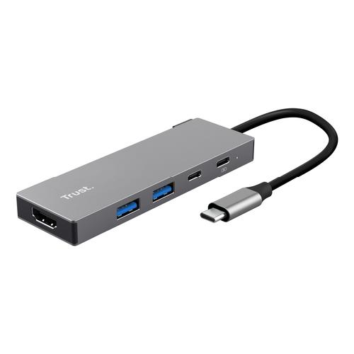 Trust 26062 interface hub USB Type-C Grijs - Image 1