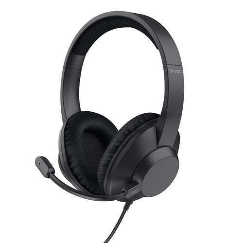 Trust Ayda Max Headset Bedraad Hoofdband Oproepen/muziek USB Type-C / USB Type-A Zwart - Image 1