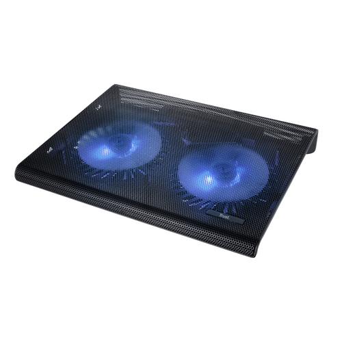 Trust Azul | Laptop Cooling Stand | 2 Ventilatoren | USB-voeding | Blauw Verlicht | max 17.3 inch - Image 1