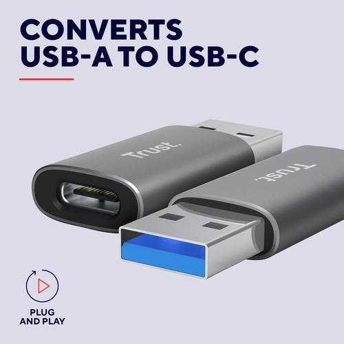 Trust Calyx USB Type-C USB Type-A Grijs - Image 7