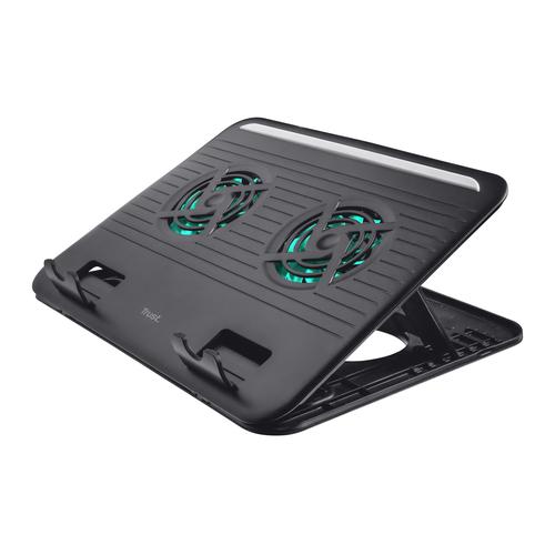 Trust Cyclone | Laptop Cooling Stand | 2 Ventilatoren | USB-voeding | Aanpasbare kantelen | max 16 inch - Image 1