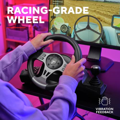 Trust GXT 289 Movi Zwart USB Stuurwiel + pedalen Nintendo Switch, PlayStation 4, Xbox One S, Xbox One X, Xbox Series S, Xbox Series X - Image 4